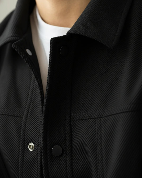 Arverno Button-Up Mid-Season Jacket - Black