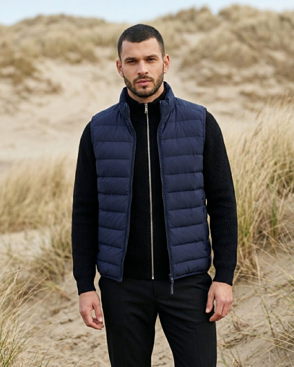 Gewatteerde Dons Bodywarmer - Navy