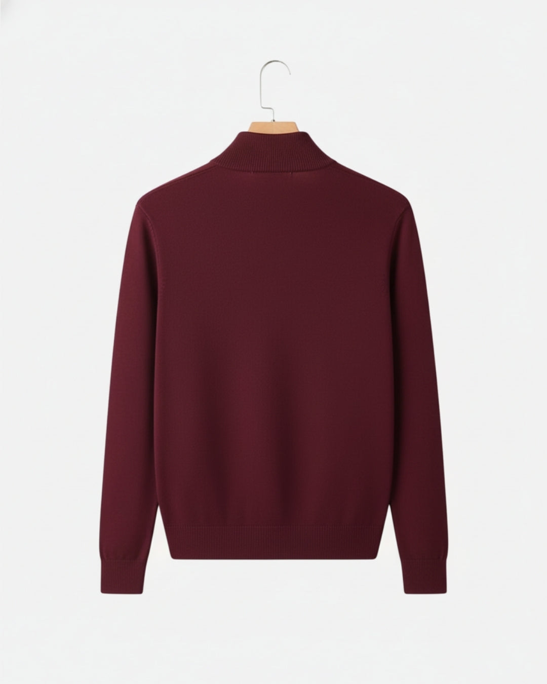 Essential Half zip Trui - Bordeaux