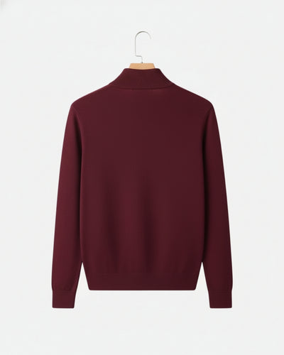 Essential Half zip Trui - Bordeaux