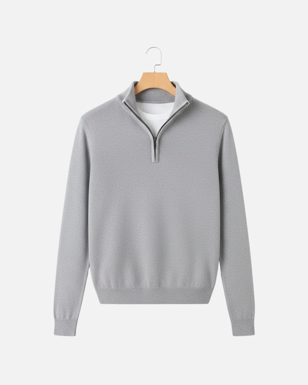 Essential Half zip Trui - Grijs