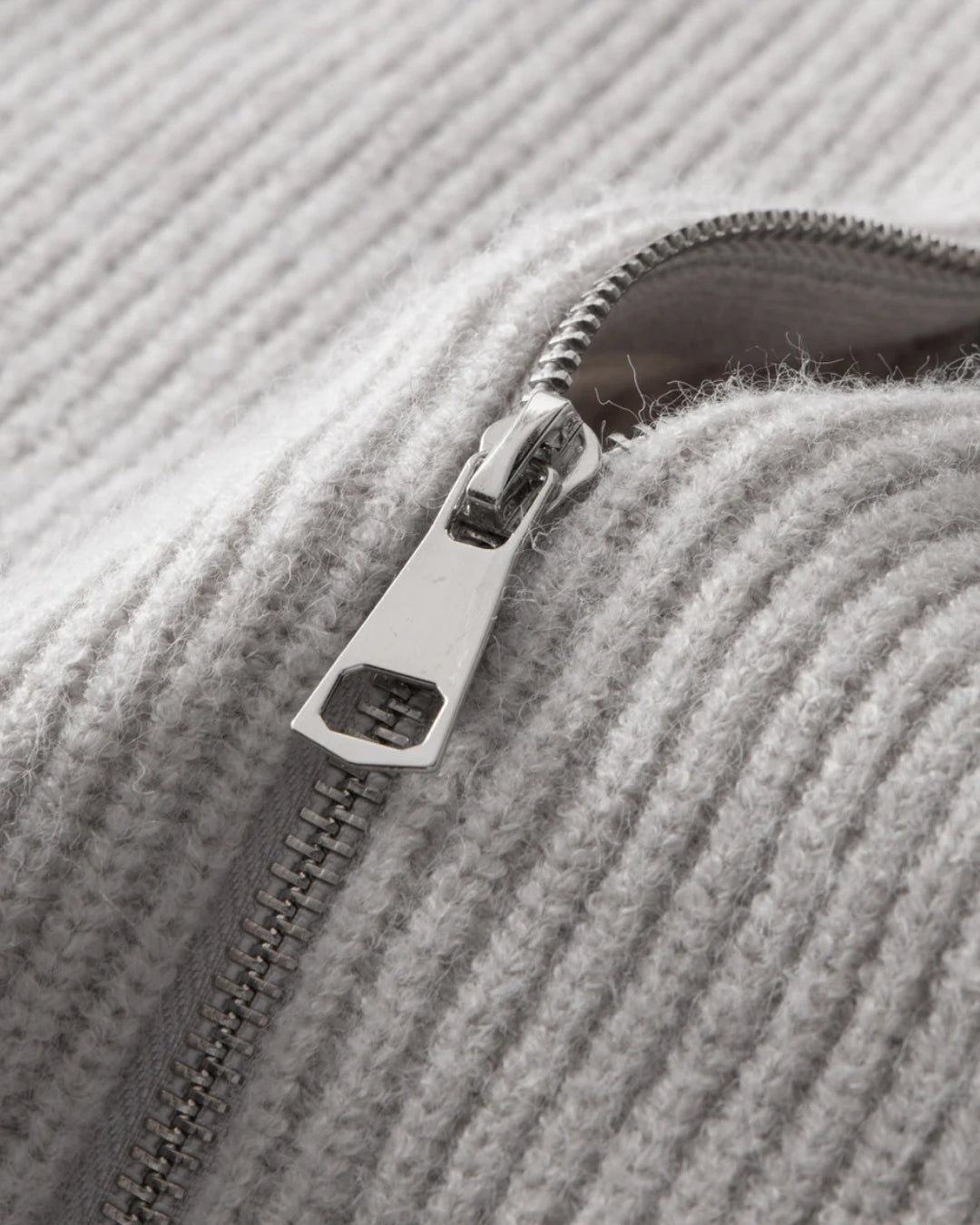 Aragón Sweater met Rits - Off-white