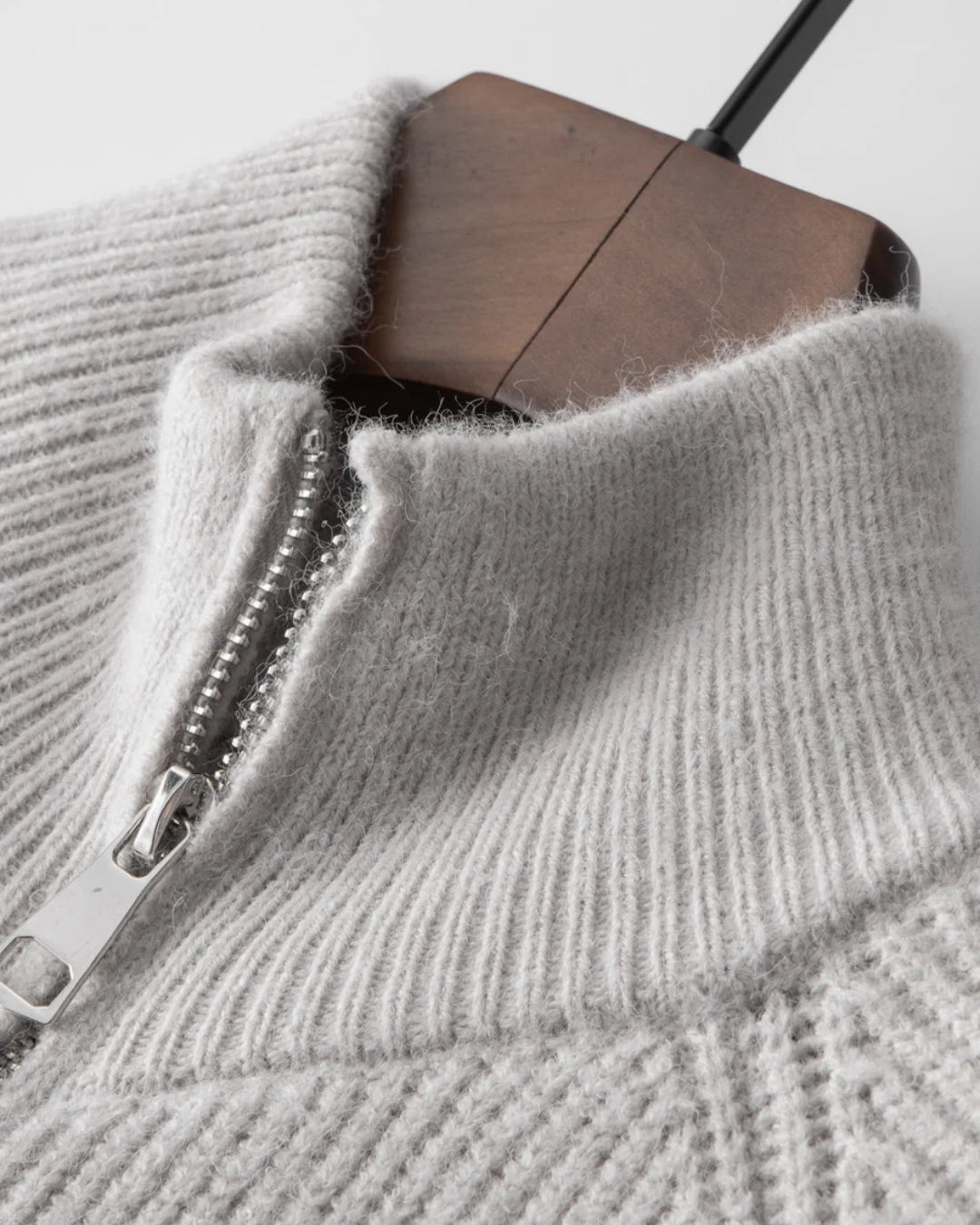 Aragón Sweater met Rits - Off-white