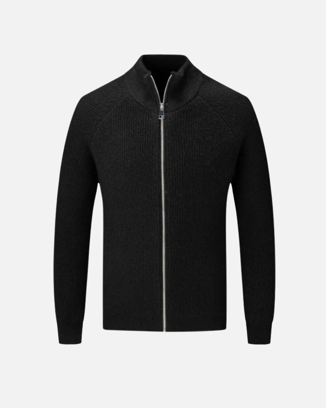 Aragón Sweater met Rits - Zwart