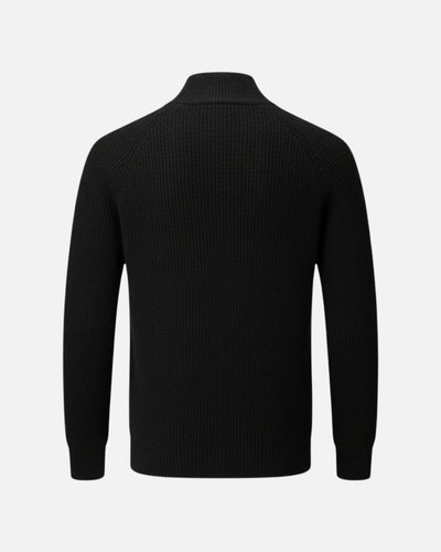 Aragón Sweater met Rits - Zwart