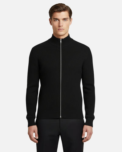 Aragón Sweater met Rits - Zwart