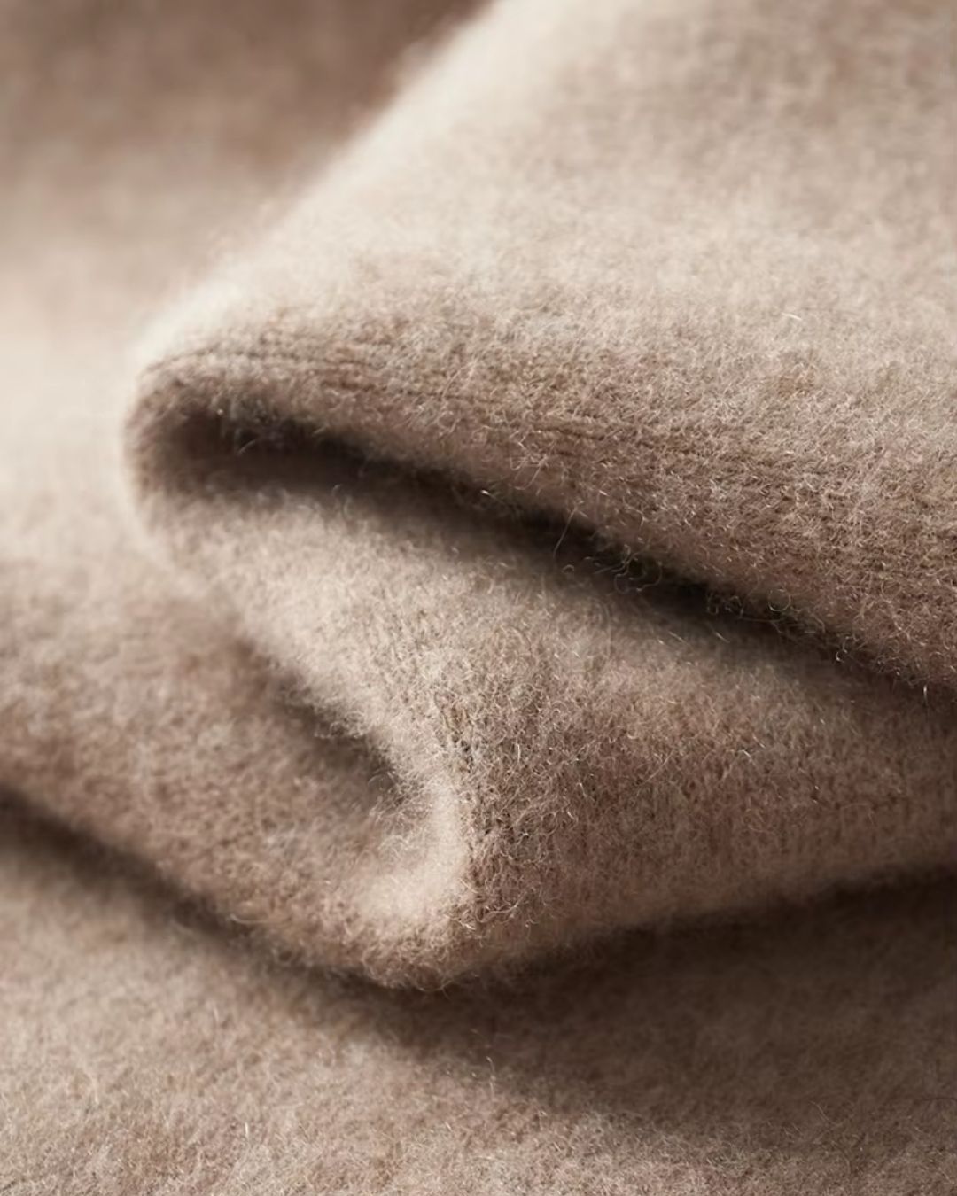 Kasjmierblend Hoodie Two-Tone - Mocha