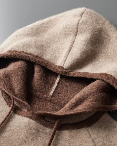 Kasjmierblend Hoodie Two-Tone - Mocha