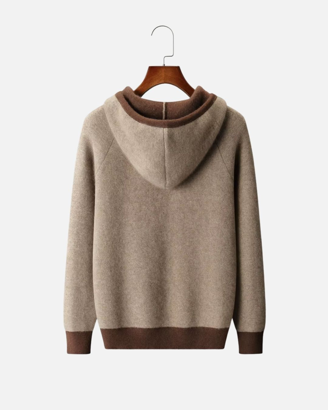 Kasjmierblend Hoodie Two-Tone - Mocha