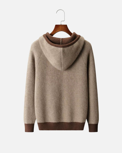 Kasjmierblend Hoodie Two-Tone - Mocha