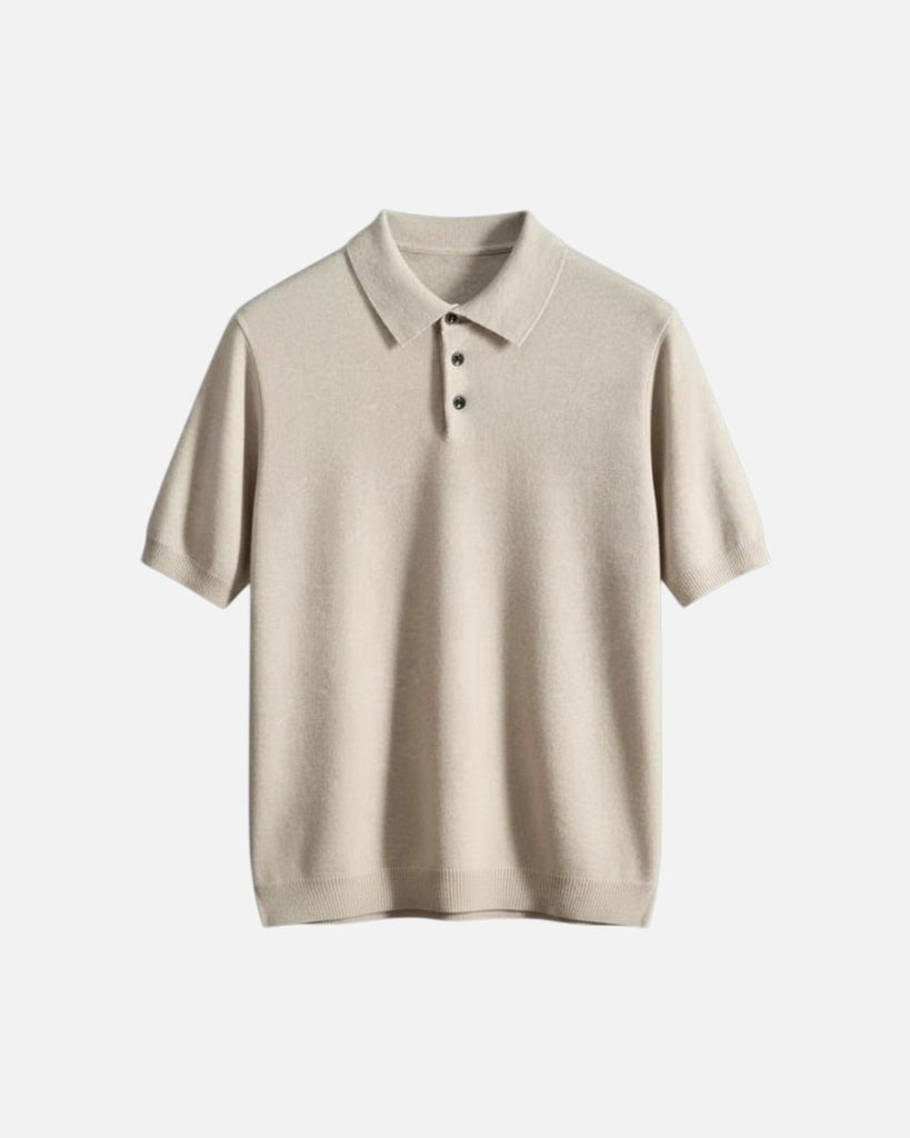 Cashmere Blend Knitted Polo Men | The Quiet Club