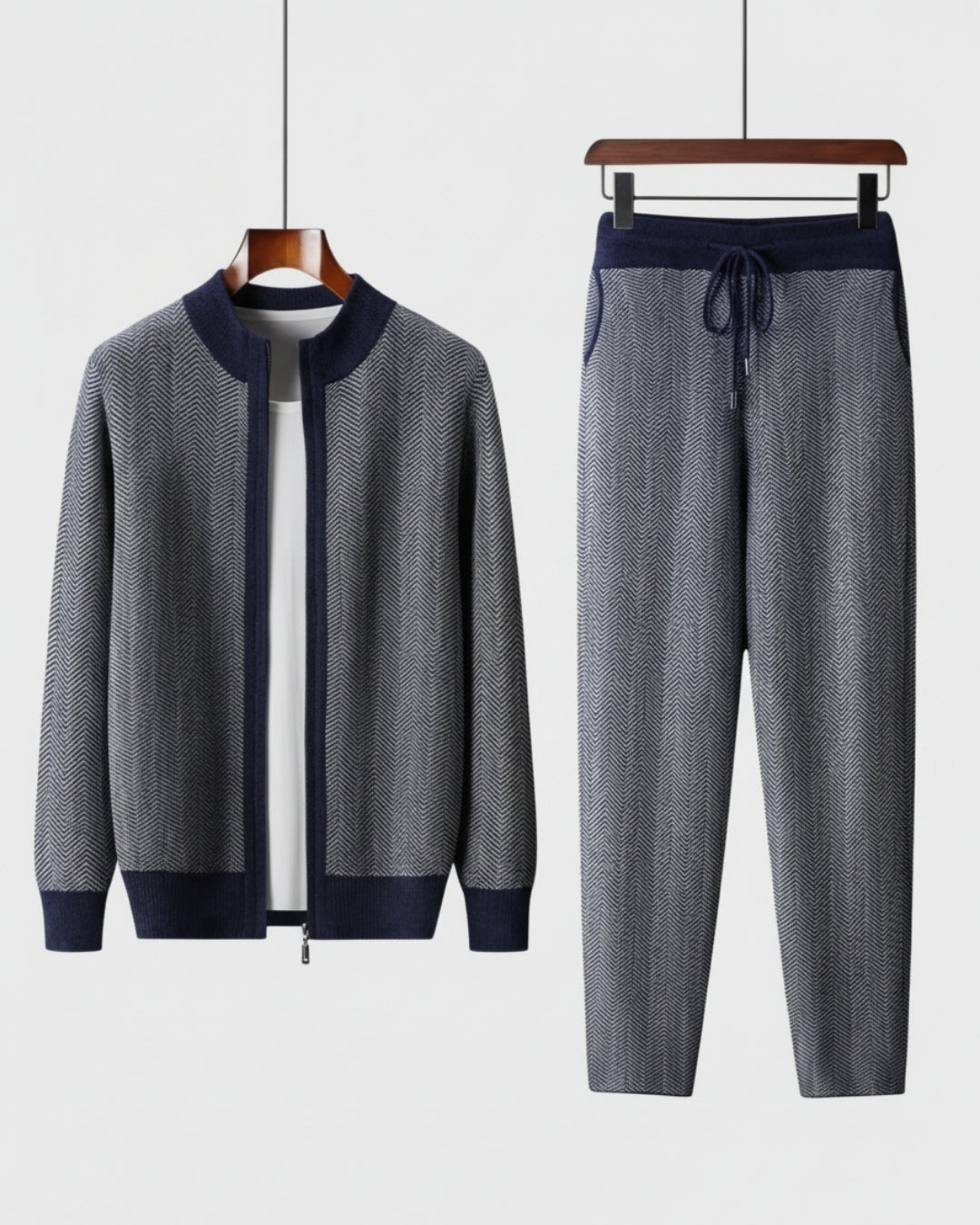 TQC - High-End Merinowollen Set met Vest en Pantalon