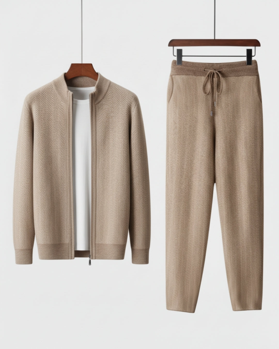 TQC - High-End Merinowollen Set met Vest en Pantalon