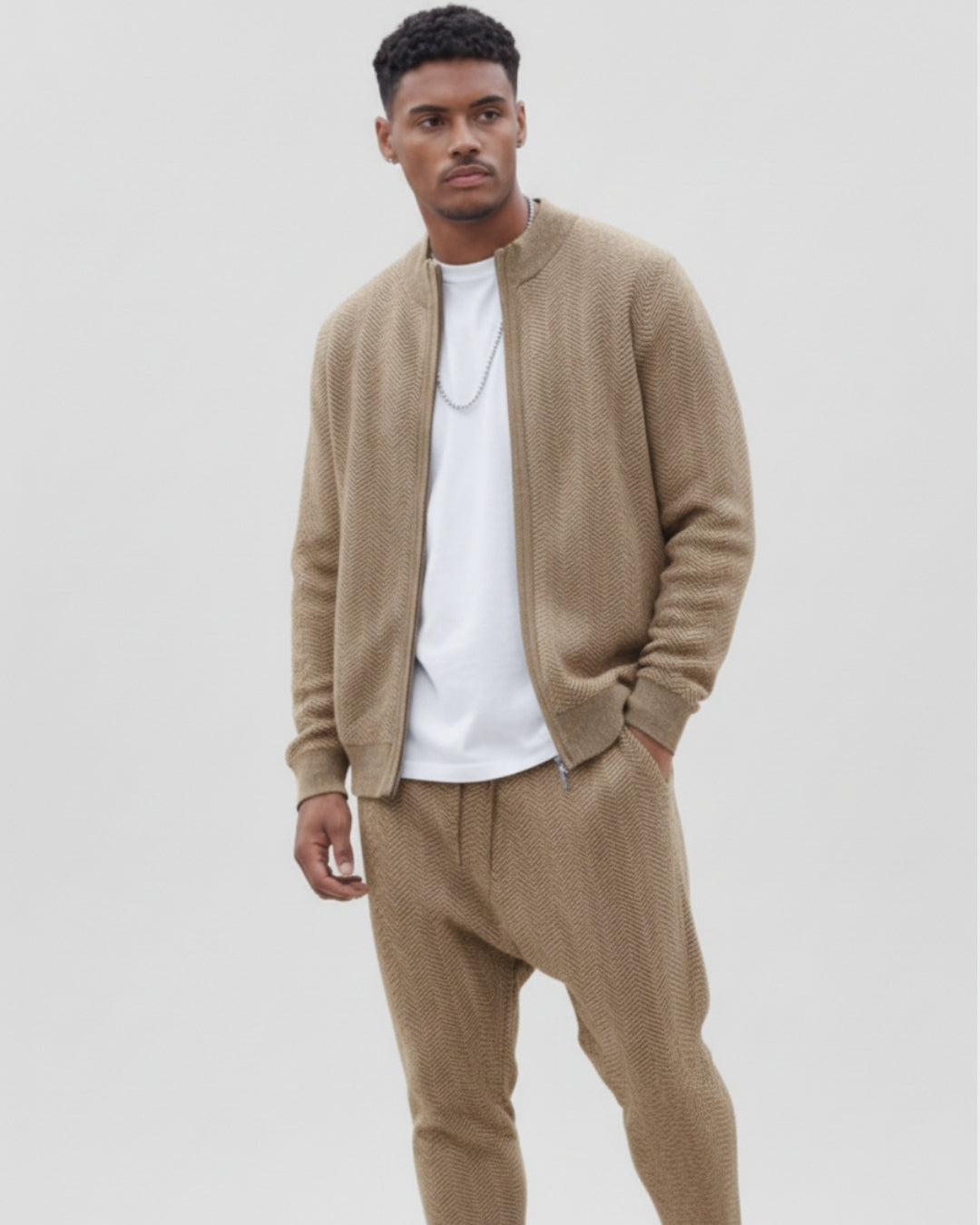 TQC - High-End Merinowollen Set met Vest en Pantalon