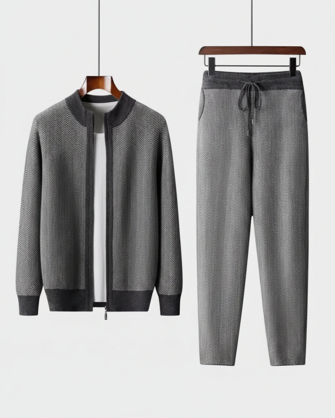 TQC - High-End Merinowollen Set met Vest en Pantalon