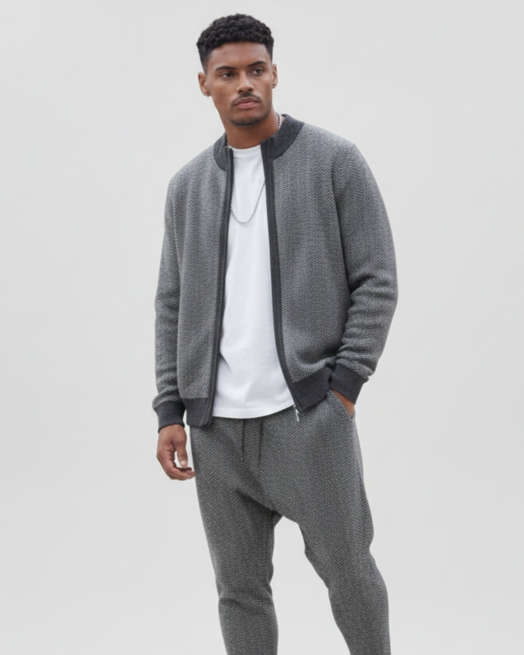 TQC - High-End Merinowollen Set met Vest en Pantalon