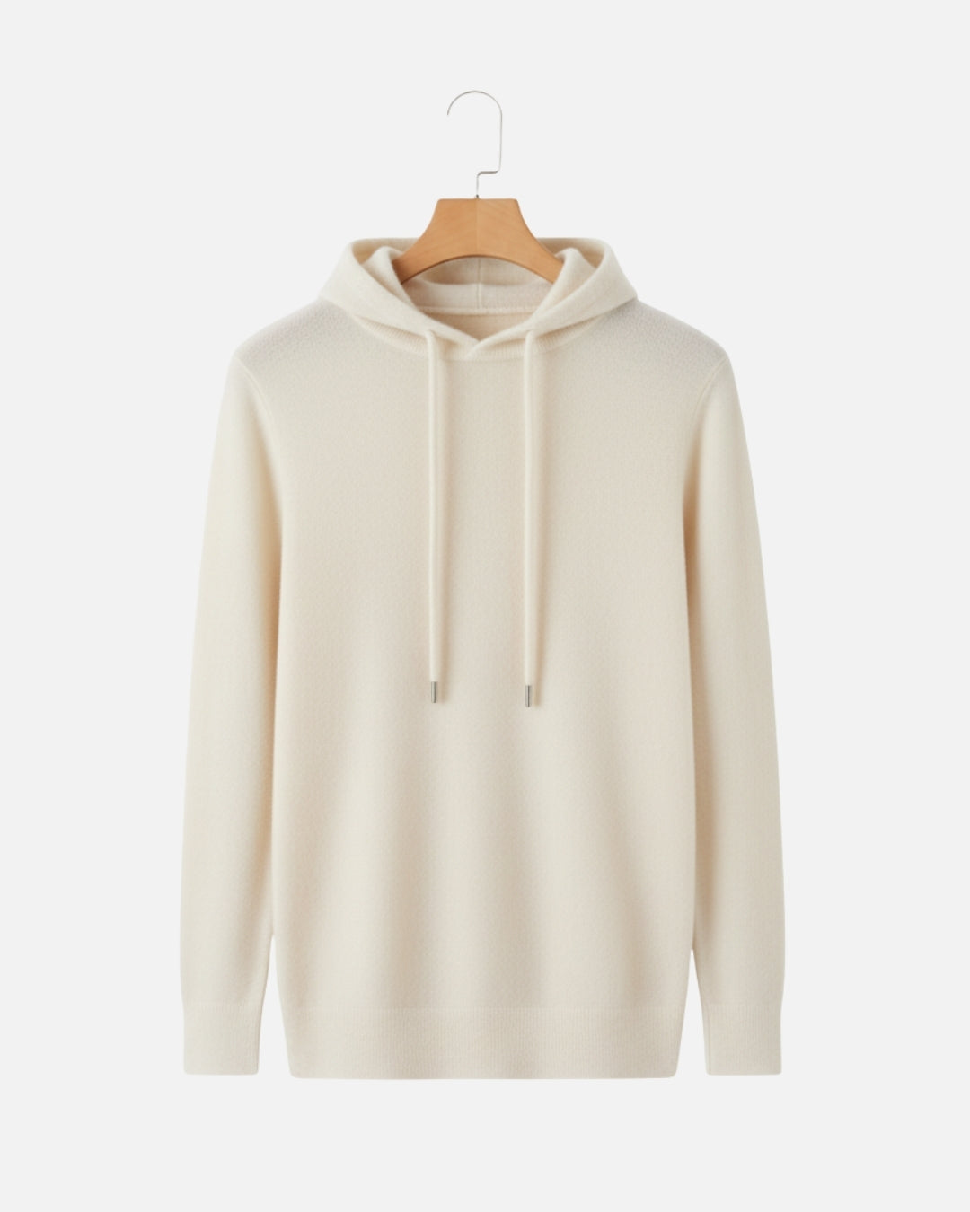 Merinowollen Basics Hoodie - Ivoor