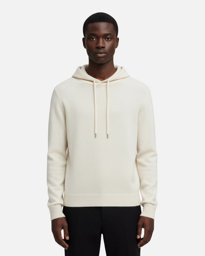 Merinowollen Basics Hoodie - Ivoor