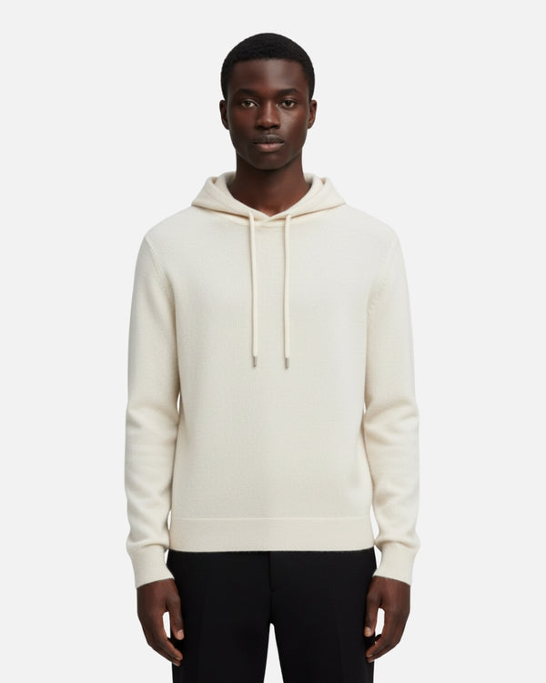 Merinowollen Basics Hoodie - Ivoor