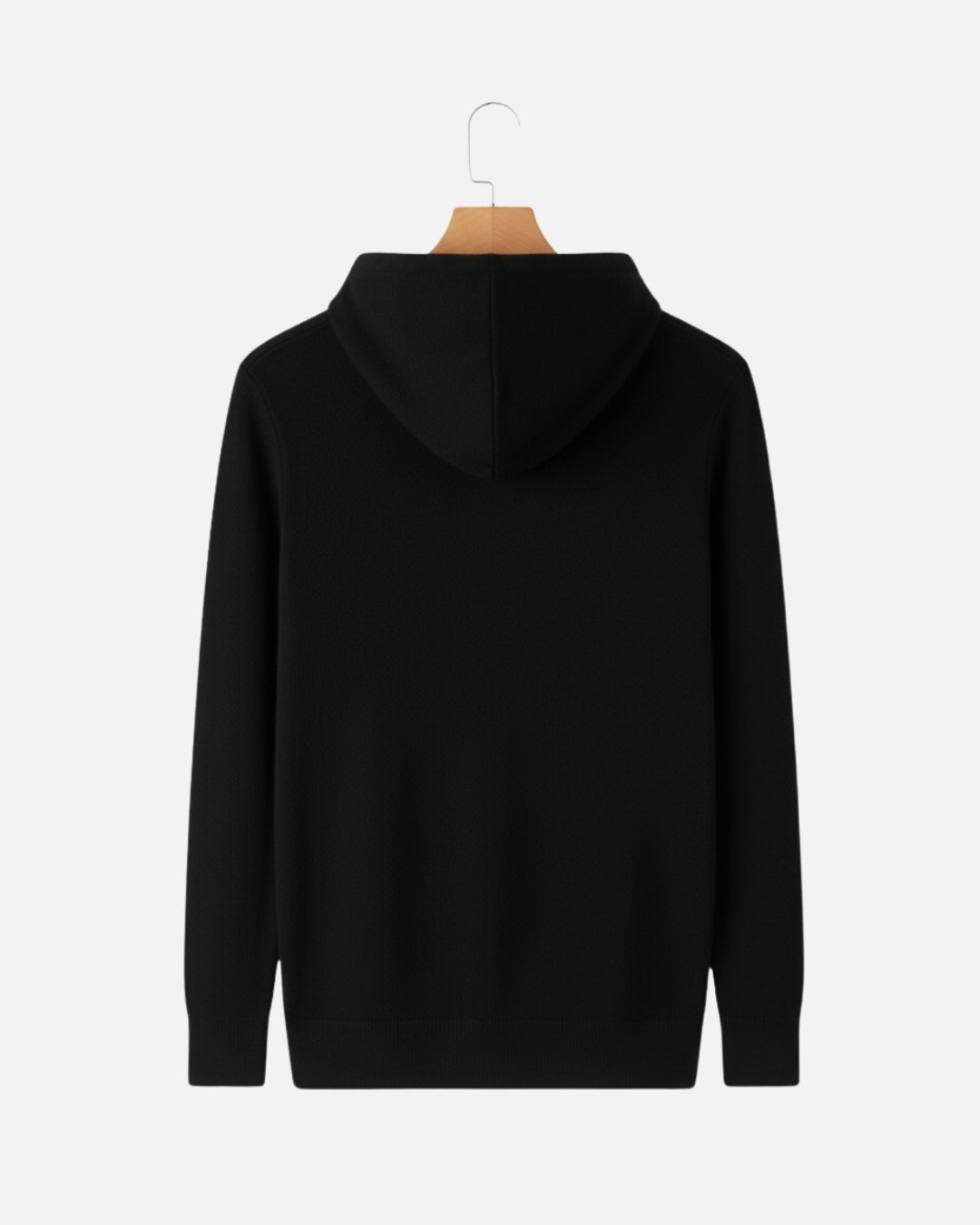 Merinowollen Basics Hoodie - Zwart