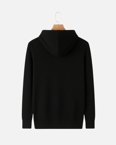 Merinowollen Basics Hoodie - Zwart