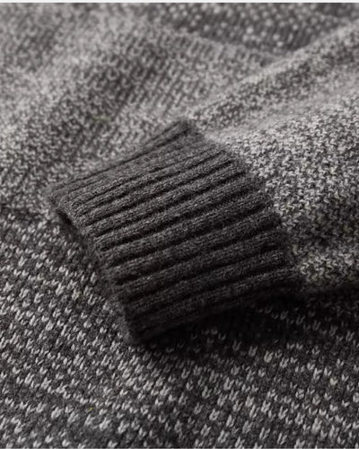 Merinowollen Crewneck Gradient Sweater - Grijs