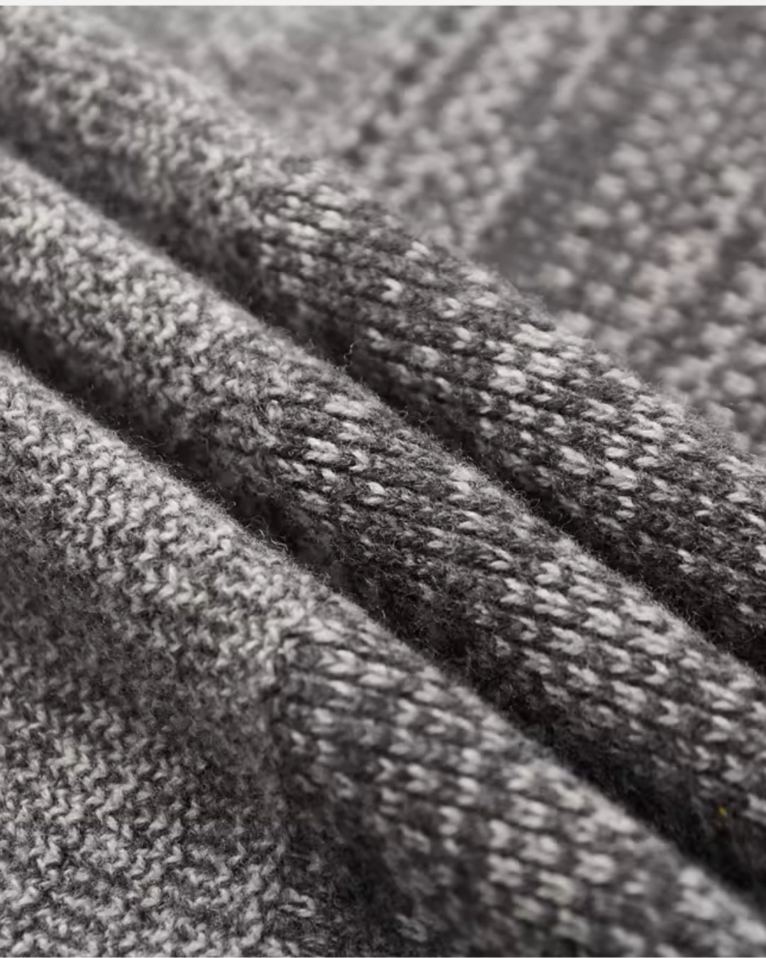 Merinowollen Crewneck Gradient Sweater - Grijs