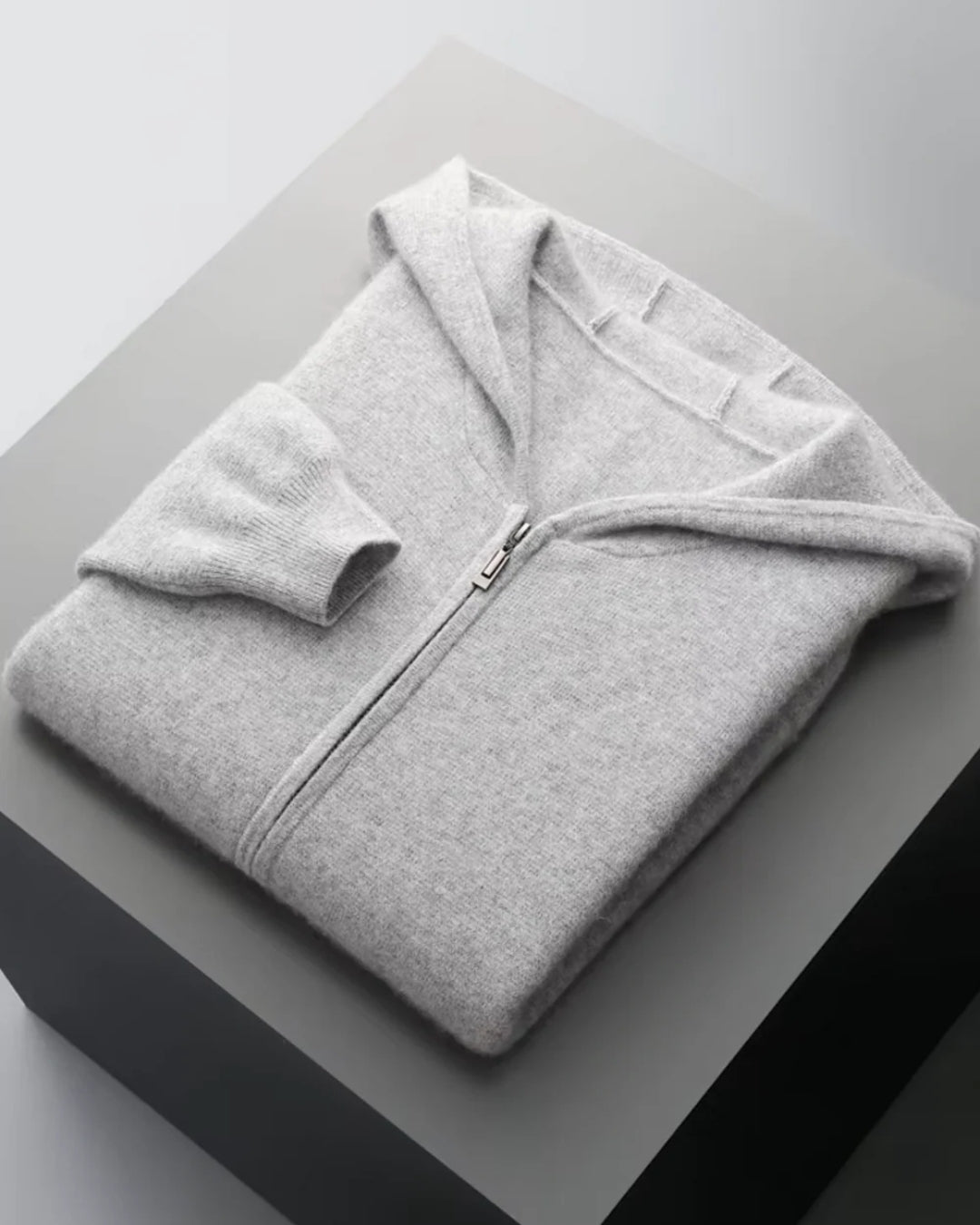 Merinowollen Full-Zip Hoodie Comfort Set - Grijs