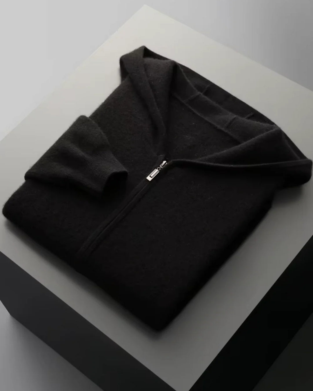 Merinowollen Full-Zip Hoodie Comfort Set - Zwart