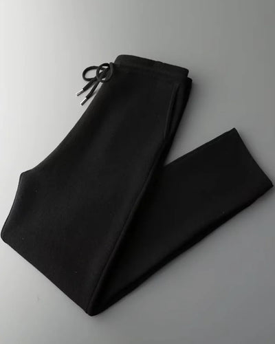 Merinowollen Full-Zip Hoodie Comfort Set - Zwart