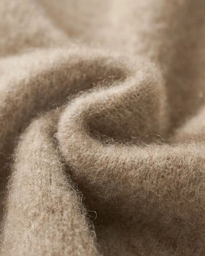 Merinowollen Full-Zip Sweater Two-Tone - Camel