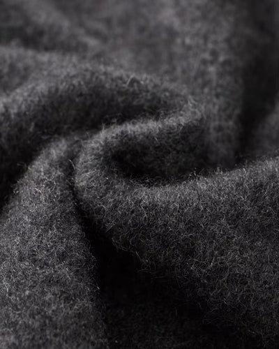 Merinowollen Full-Zip Sweater Two-Tone - Grafiet