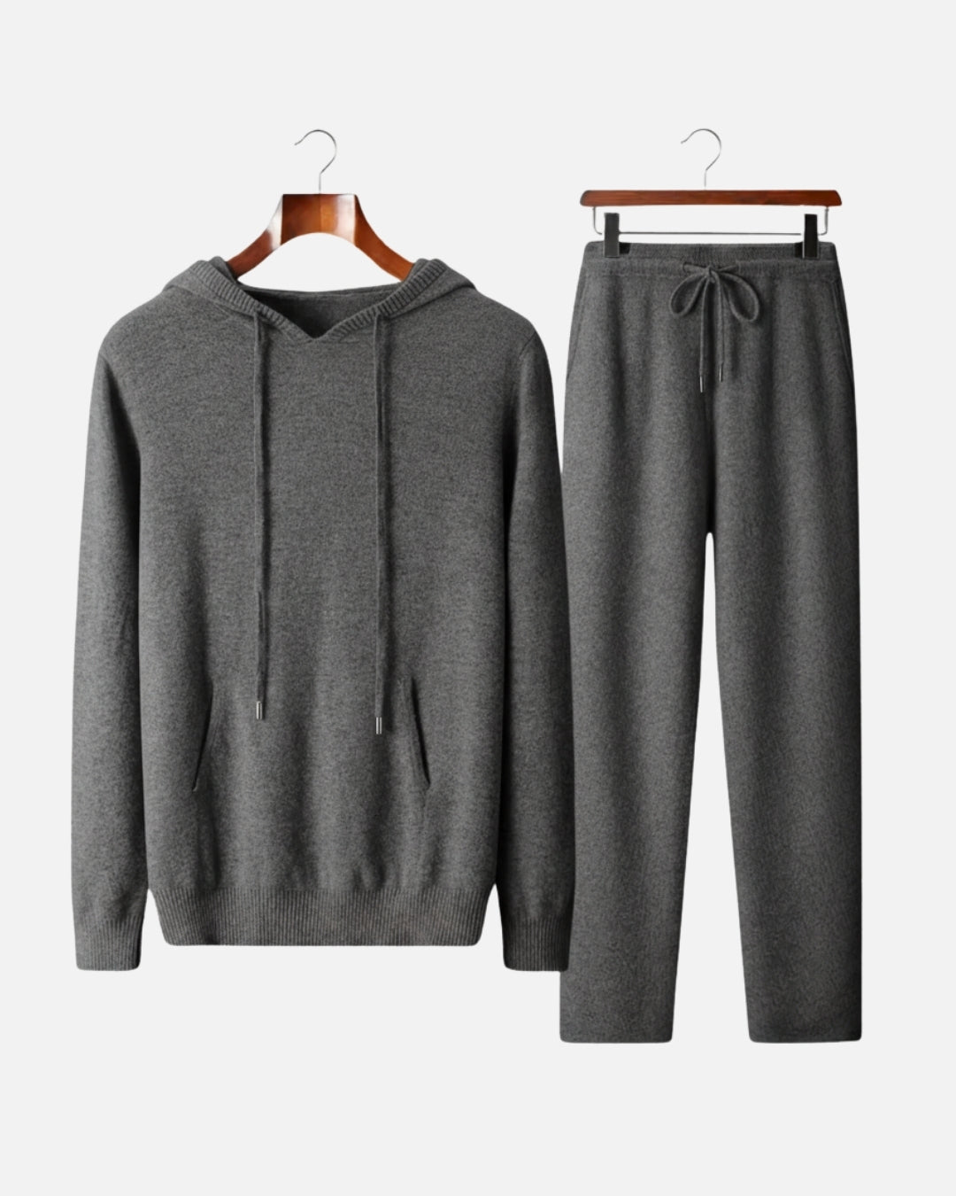 Merinowollen Hoodie Comfort Set - Grafiet