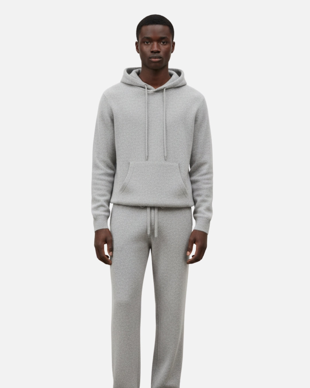 Merinowollen Hoodie Comfort Set - Grijs