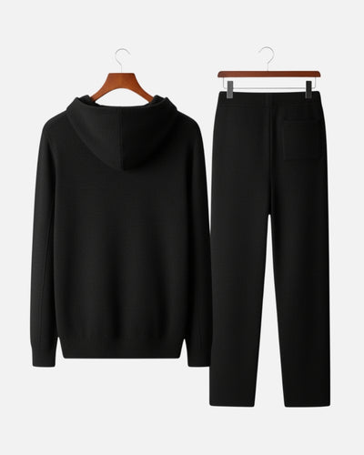 Merinowollen Hoodie Comfort Set - Zwart