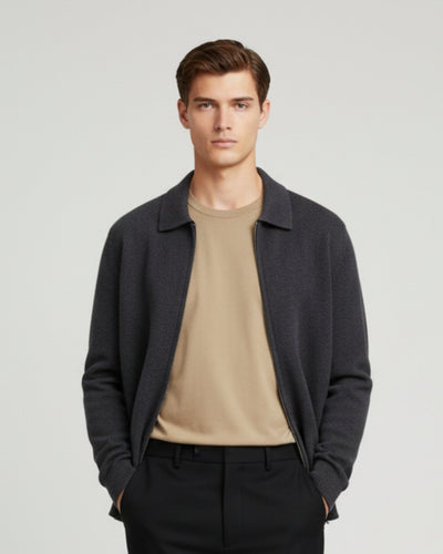 TQC - Merinowollen Polo Vest met Rits