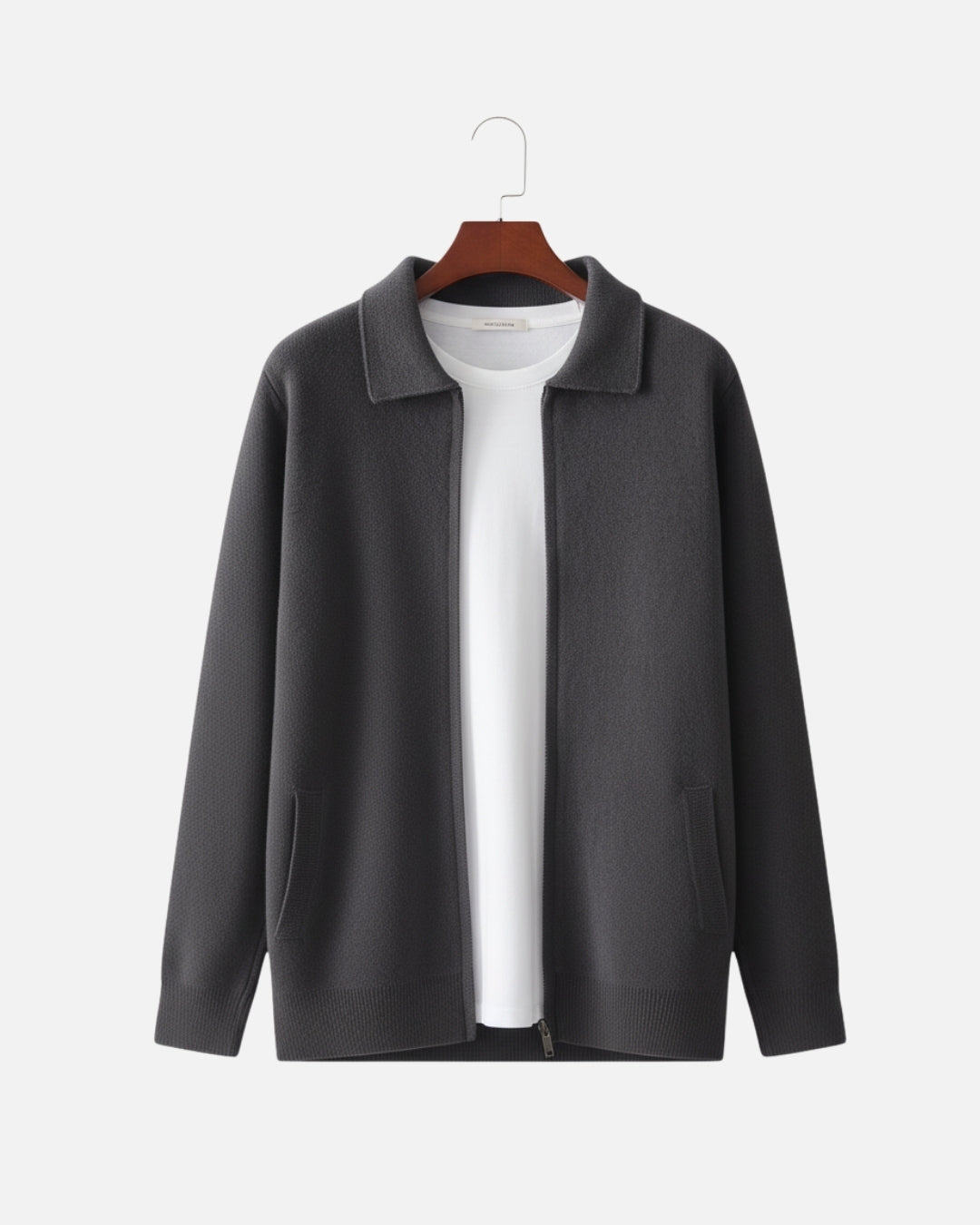 TQC - Merinowollen Polo Vest met Rits