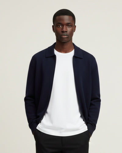 TQC - Merinowollen Polo Vest met Rits