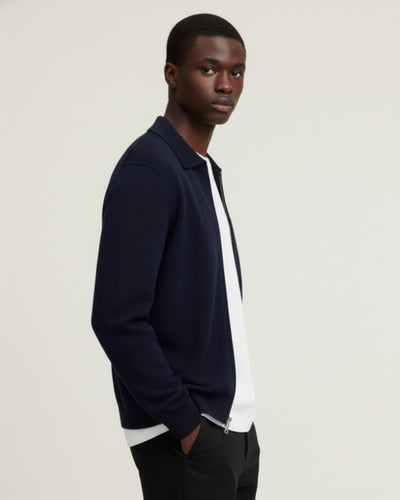 TQC - Merinowollen Polo Vest met Rits