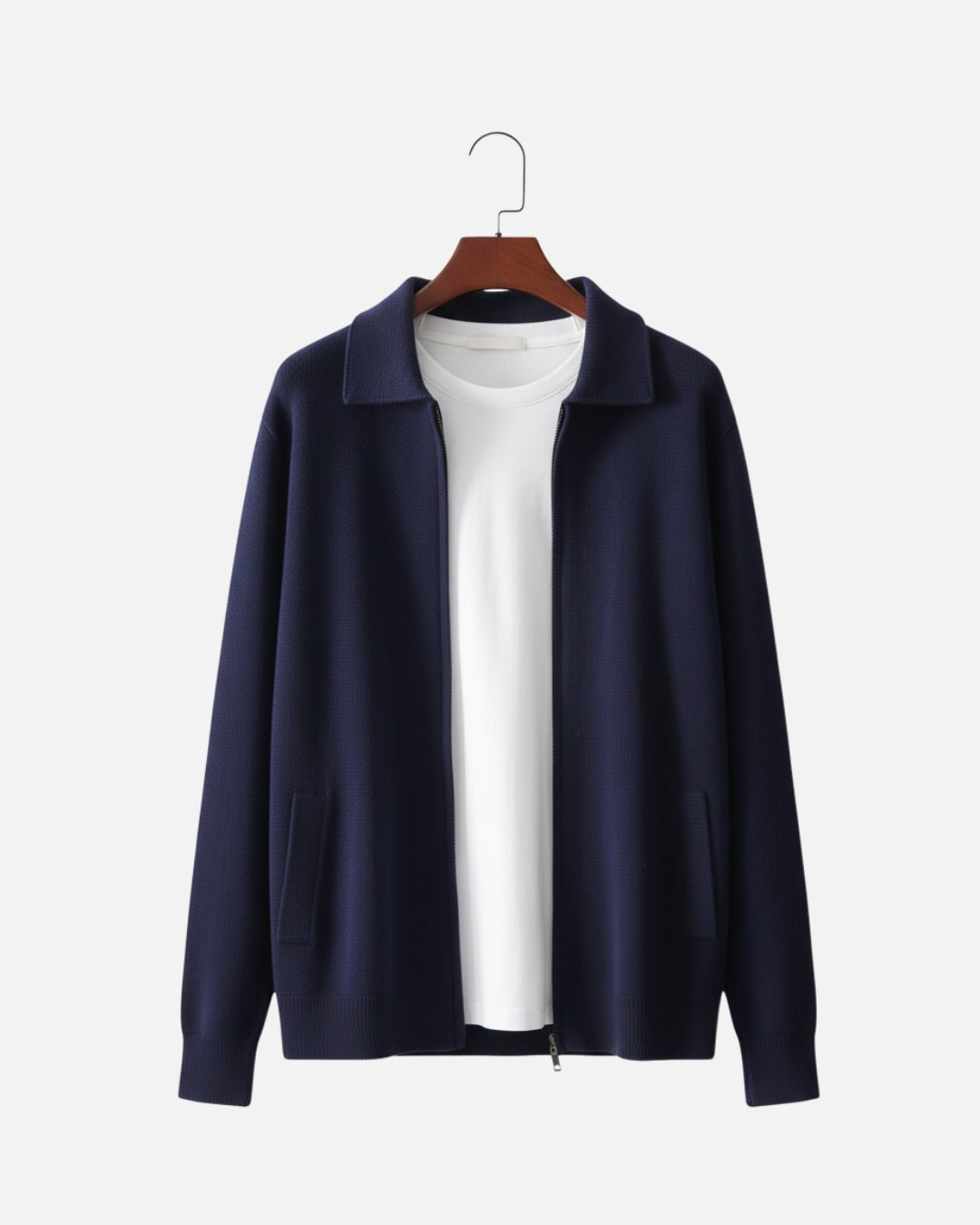 TQC - Merinowollen Polo Vest met Rits