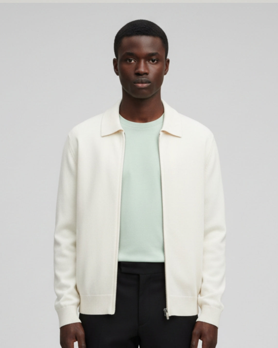 TQC - Merinowollen Polo Vest met Rits