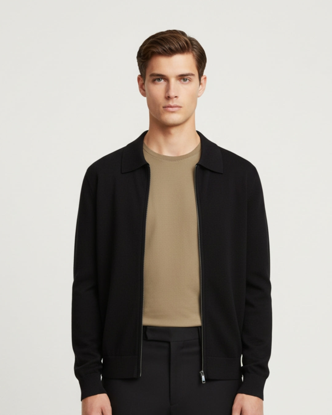 TQC - Merinowollen Polo Vest met Rits