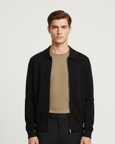 TQC - Merinowollen Polo Vest met Rits