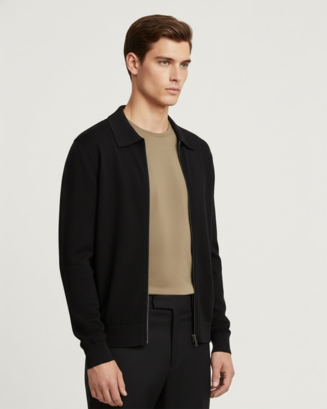 TQC - Merinowollen Polo Vest met Rits