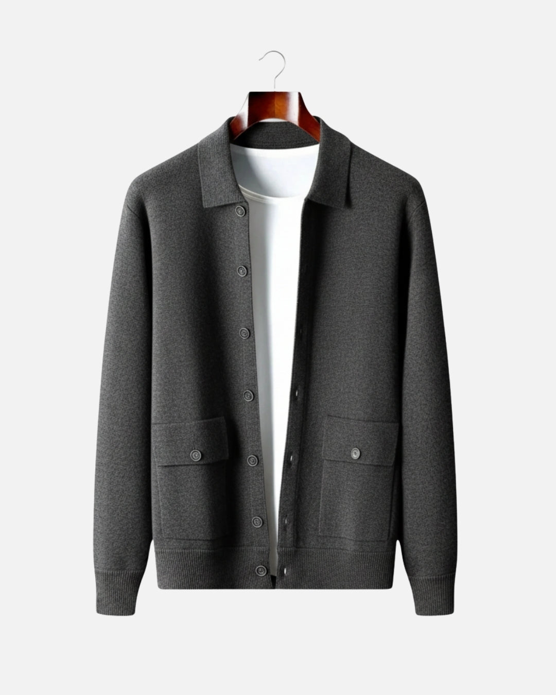 TQC - Merinowollen Luxe Overshirt met Knopen