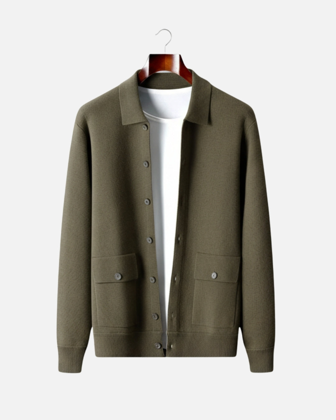 TQC - Merinowollen Luxe Overshirt met Knopen