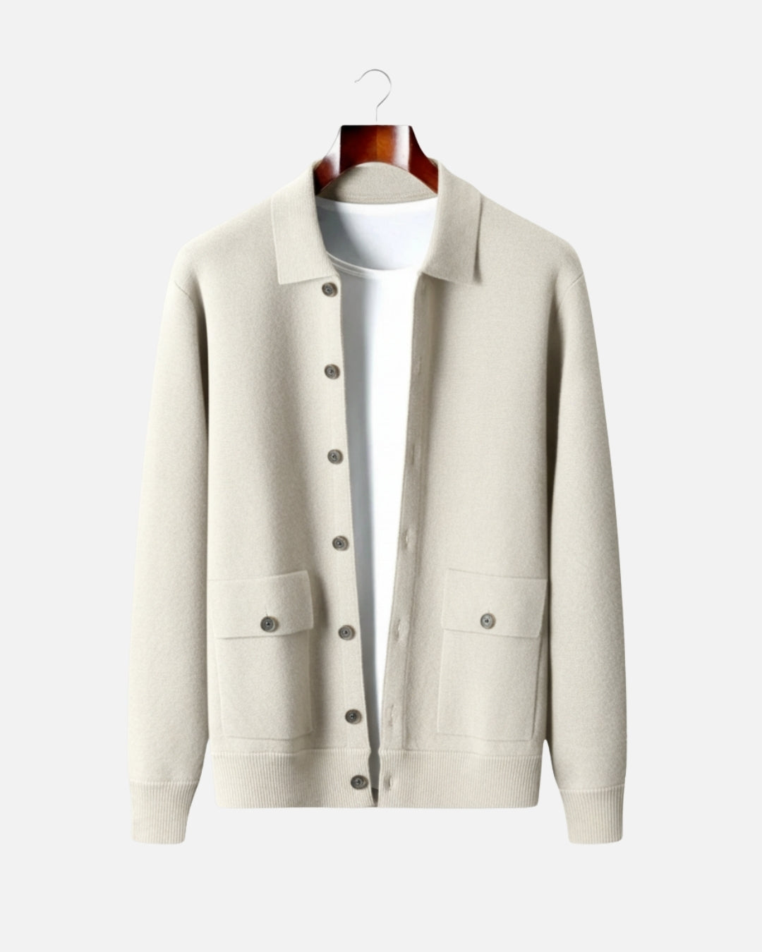 TQC - Merinowollen Luxe Overshirt met Knopen