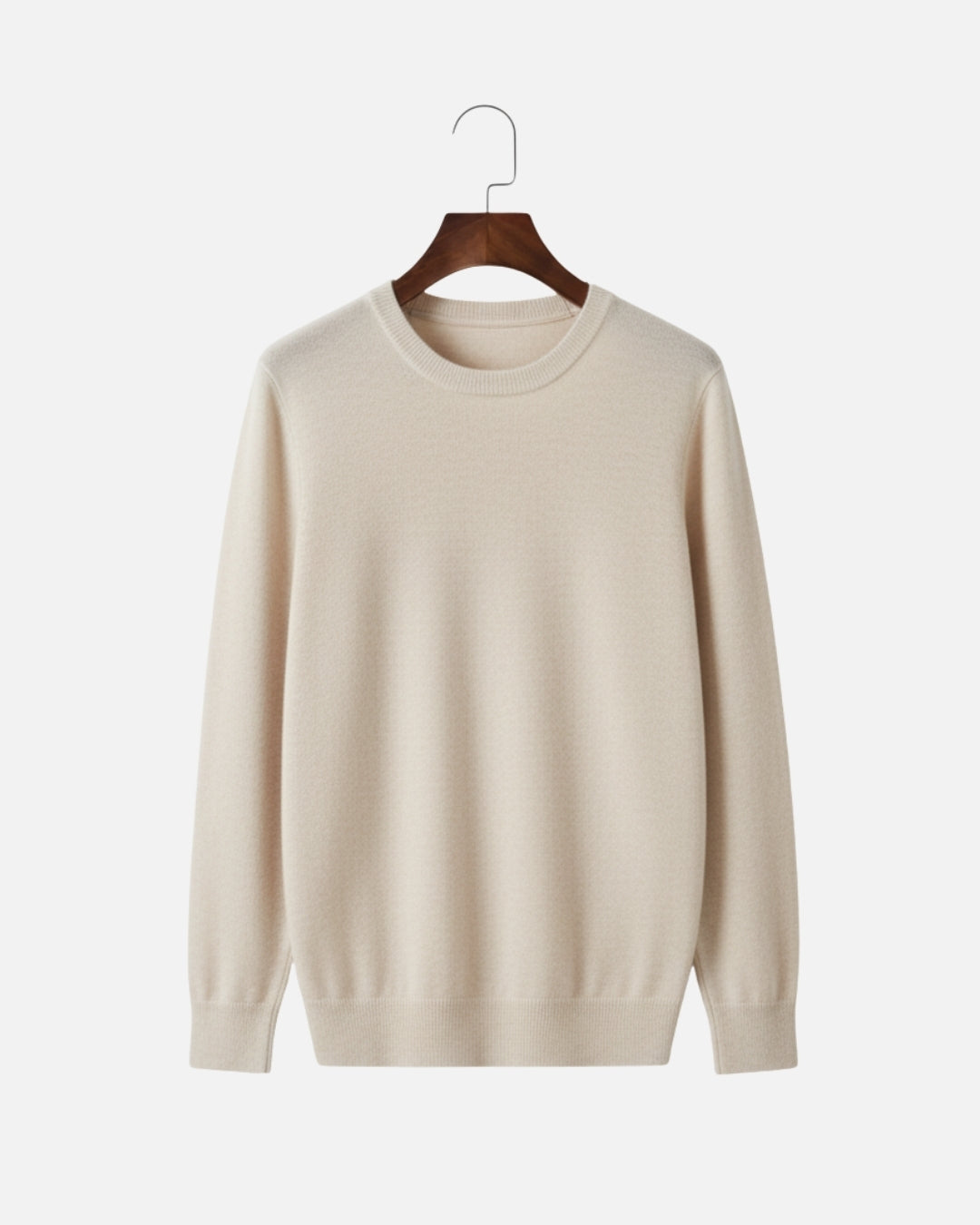 Merinowollen Thin Crewneck Sweater - Beige