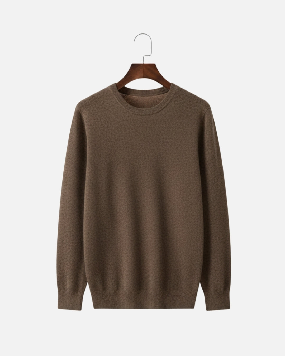 Merinowollen Thin Crewneck Sweater - Espresso