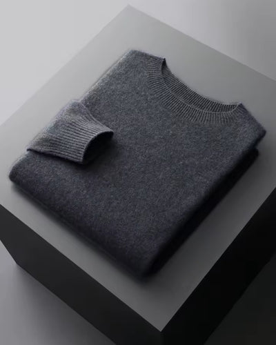 Merinowollen Thin Crewneck Sweater - Grafiet